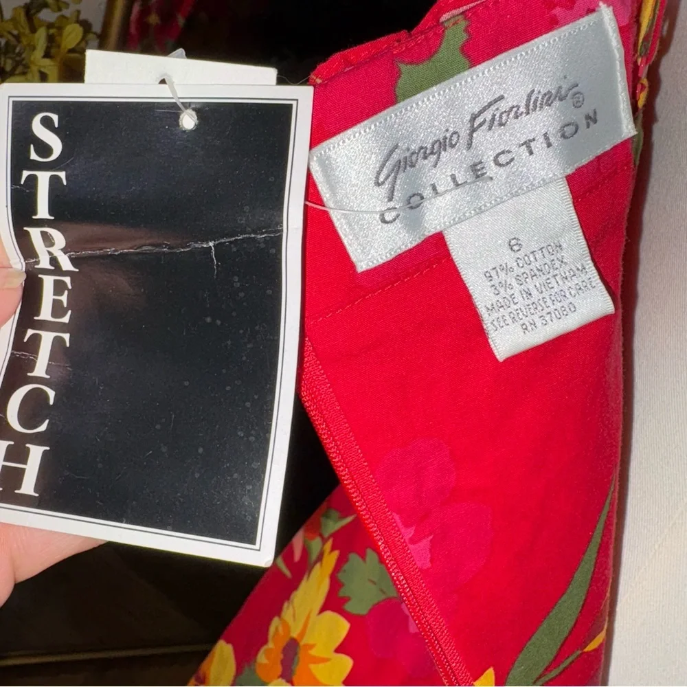 Vintage Y2K Giorgio Fiorlini Womens Dress Size 6 Floral NWT - Picture 11 of 11